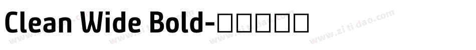 Clean Wide Bold字体转换